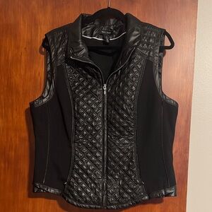 White House Black Market Quilted Black Vest